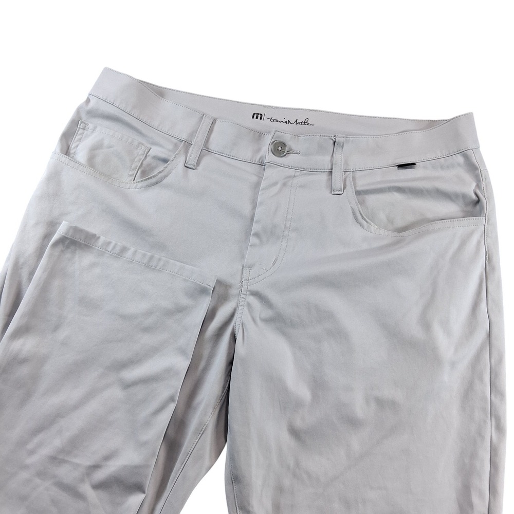 Travis Mathew Pants Mens 34 Gray Performance Golf 5-Pocket